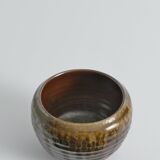 Midcentury-Modern Stoneware Bowl Dripping Motif in the Style of Margaret Rey