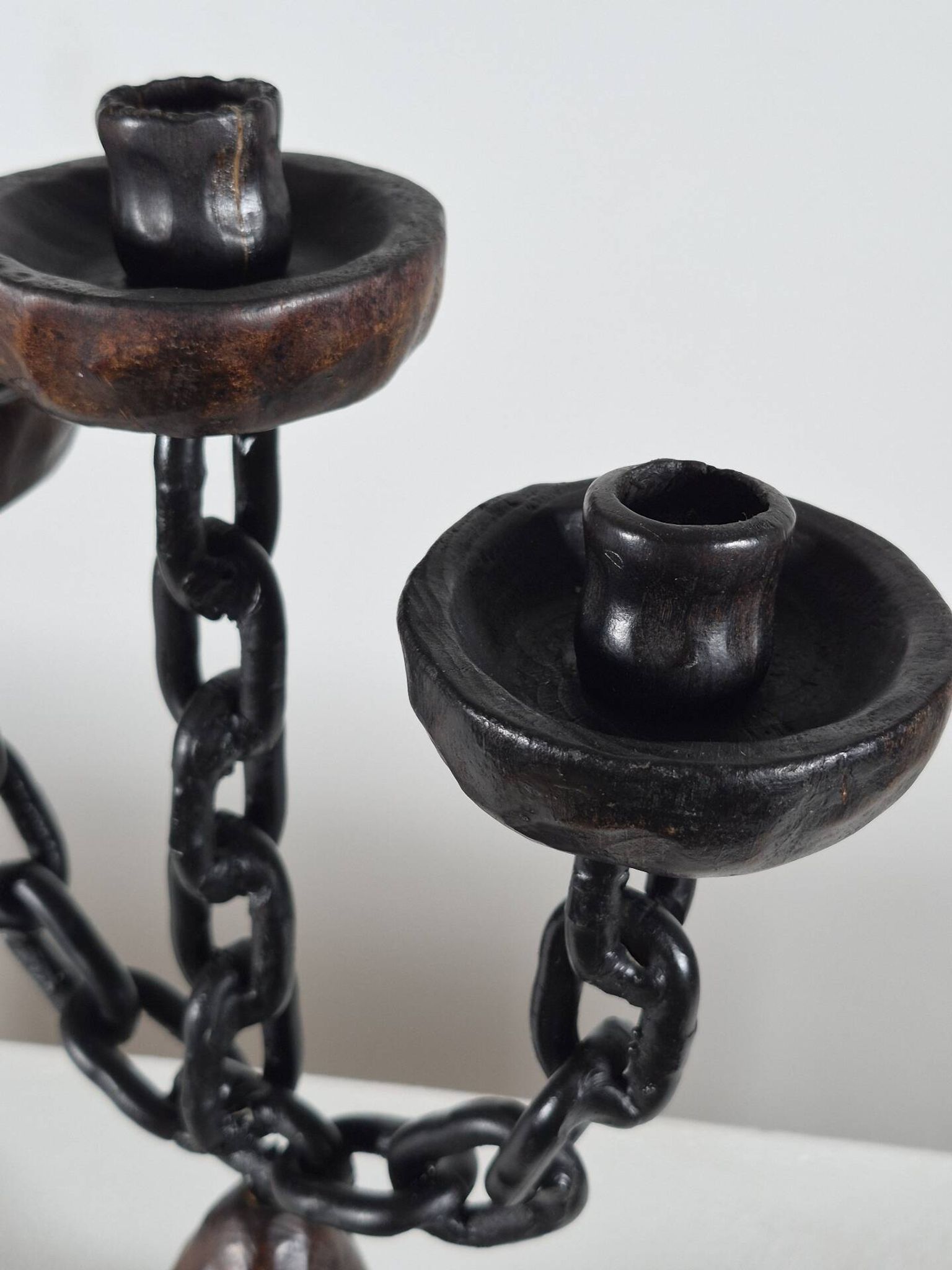 Vintage brutalist chain candlestick Spain