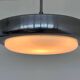 Big chrome milk glass Bauhaus pendant / lamp - 1930s