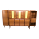 Monumental Wooden Cabinet with Parchment Panels by Gio Ponti, Italy