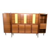 Armoire monumentale en bois avec panneaux de parchemin par Gio Ponti, Italie
