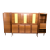 Monumental Wooden Cabinet with Parchment Panels by Gio Ponti, Italy