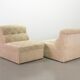 Laauser Vintage Design Velvet Modular 2-Seater Sofa, 2 Elements 1970s