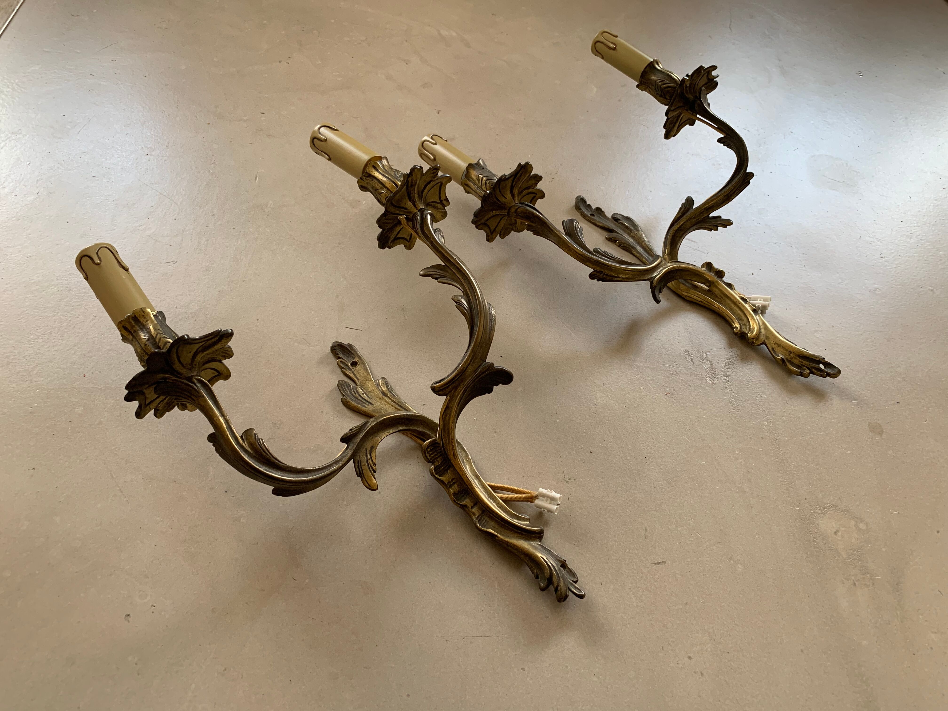 Pair of Louis XV bronze sconces