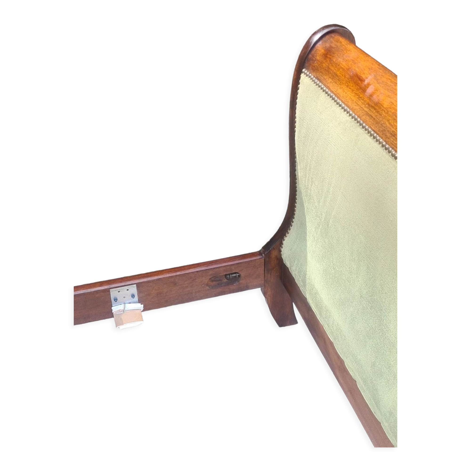 Mahogany empire bed with gooseneck 140x190