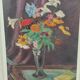 Bouquet on canvas signed
