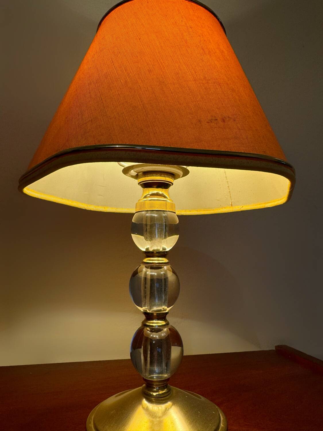Adnet style glass ball lamp from the 60s