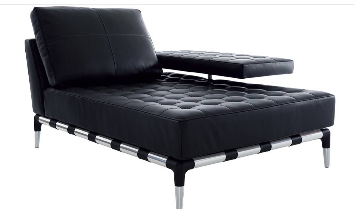 Cassina Privé 231 Lounge by Philippe Stark Luxury Black Leather Sofa