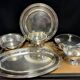 Tableware / silver plated metal / Shaped pieces (O): 6 pieces