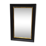 Miroir de style Napoléon III noir et or 60x90cm