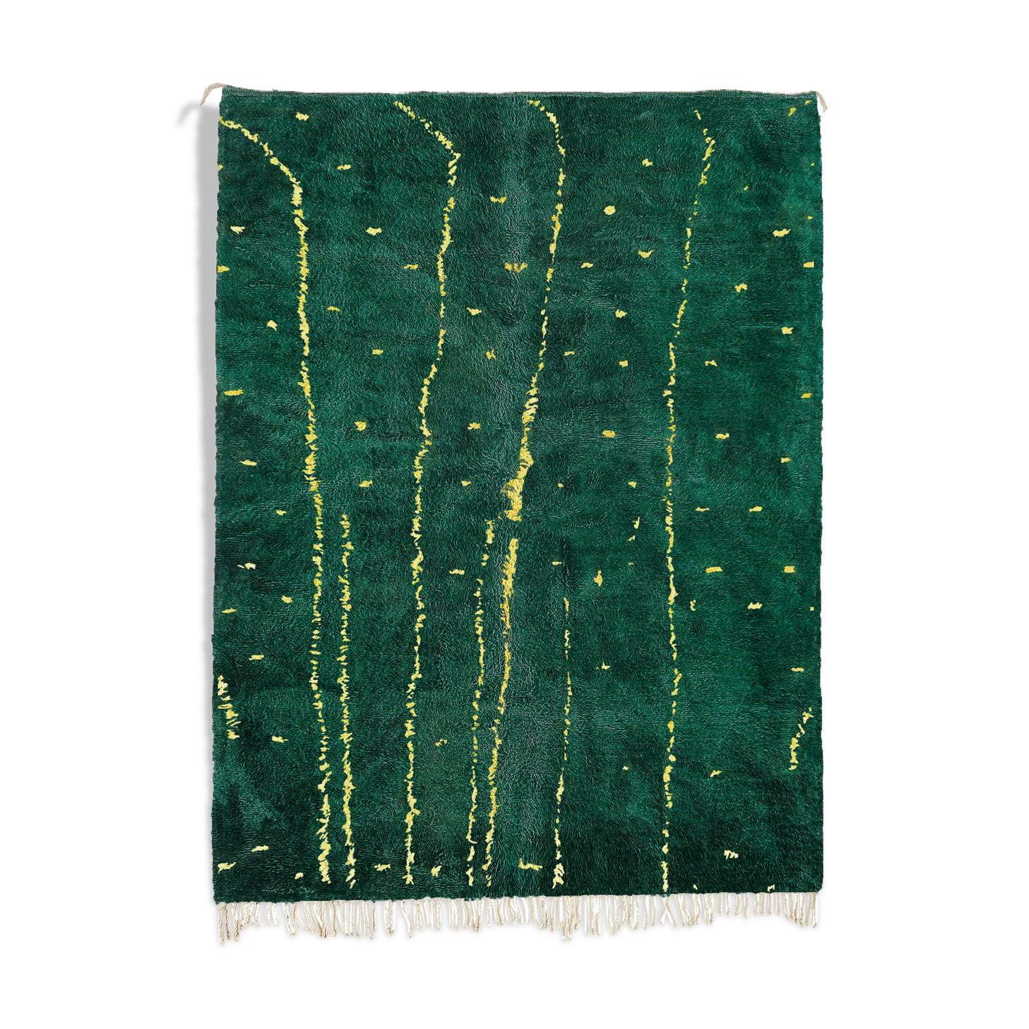 Modern Moroccan carpet green