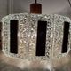 Carl Fagerlund for Orrefors Chandelier — Glass, Teak & Brass, Sweden 1960s