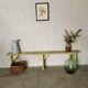 Paire de bancs en bois