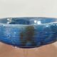 Vide-poches artisanal vintage bleu cobalt en céramique