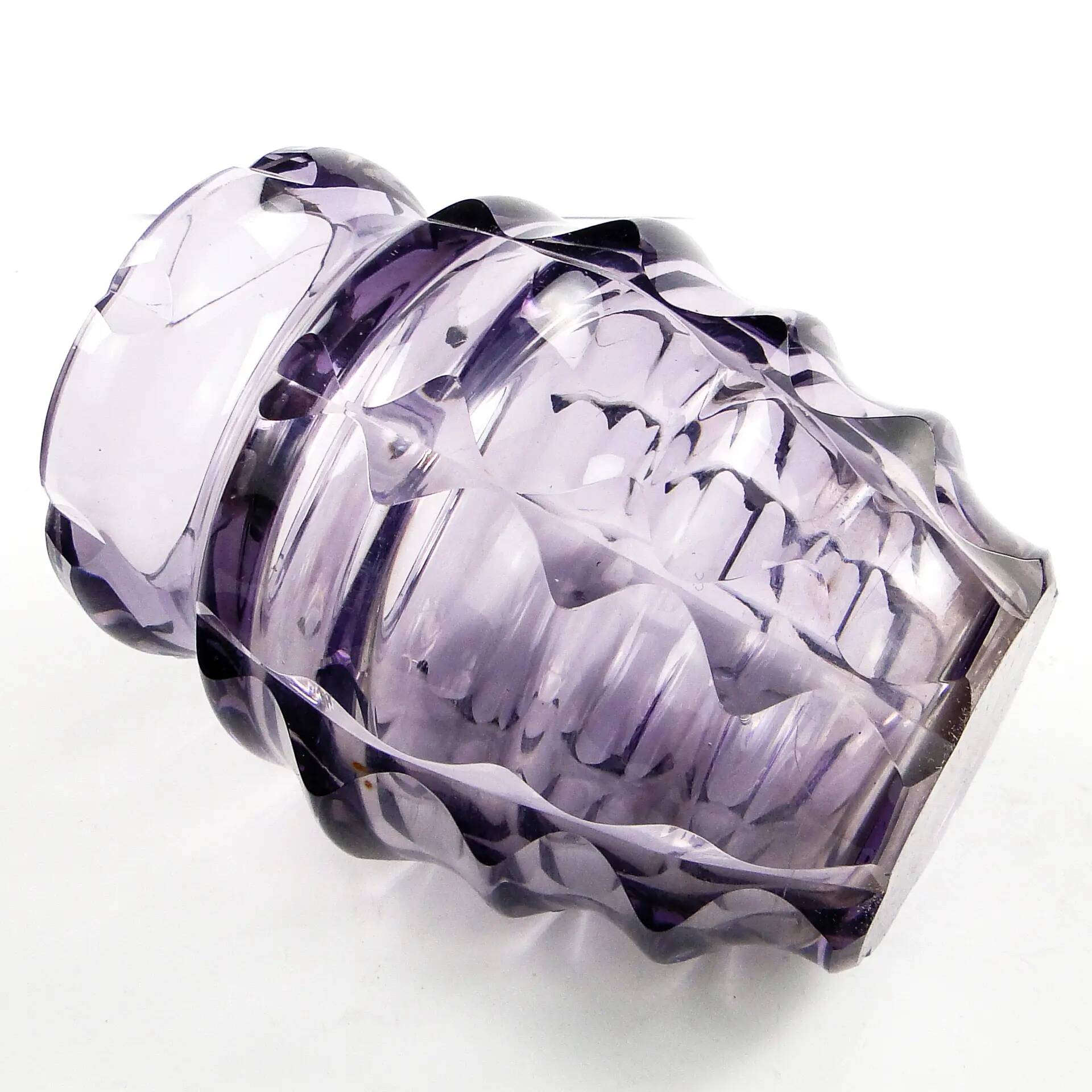Art Deco vase, manganese crystal, Poland, 1930s