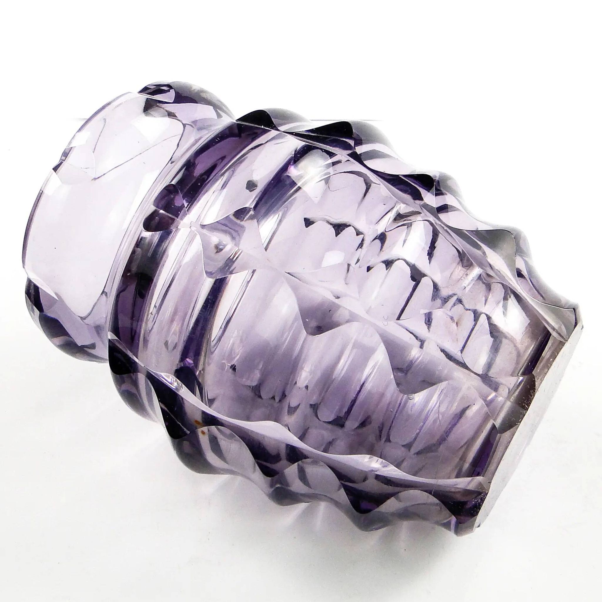 Art Deco vase, manganese crystal, Poland, 1930s