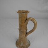 Old vintage stoneware candle holder