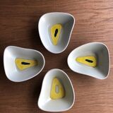 Suite of 4 cups, Orlando, enamelled ceramics.