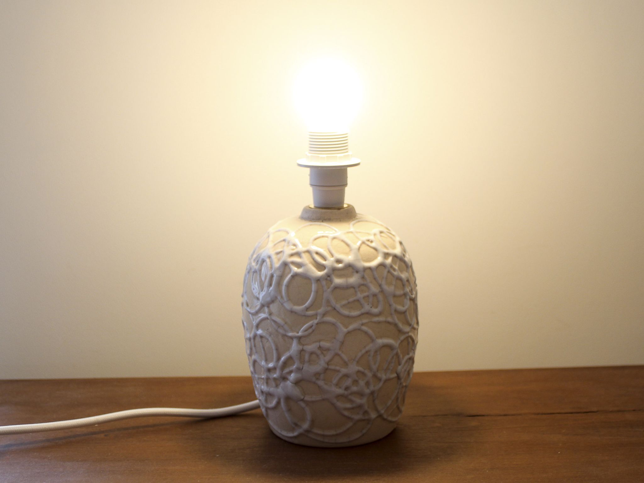 Pied de lampe en céramique