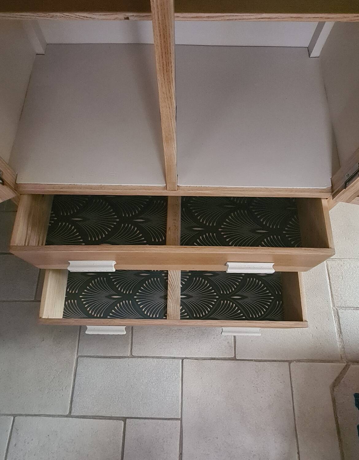 Old boarding school chest of drawers