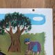 Affiche scolaire vintage Nathan 1968 « Le Pré »