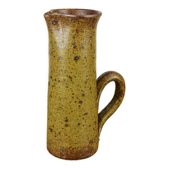 Sandstone pitcher signed "Guy Baudat"