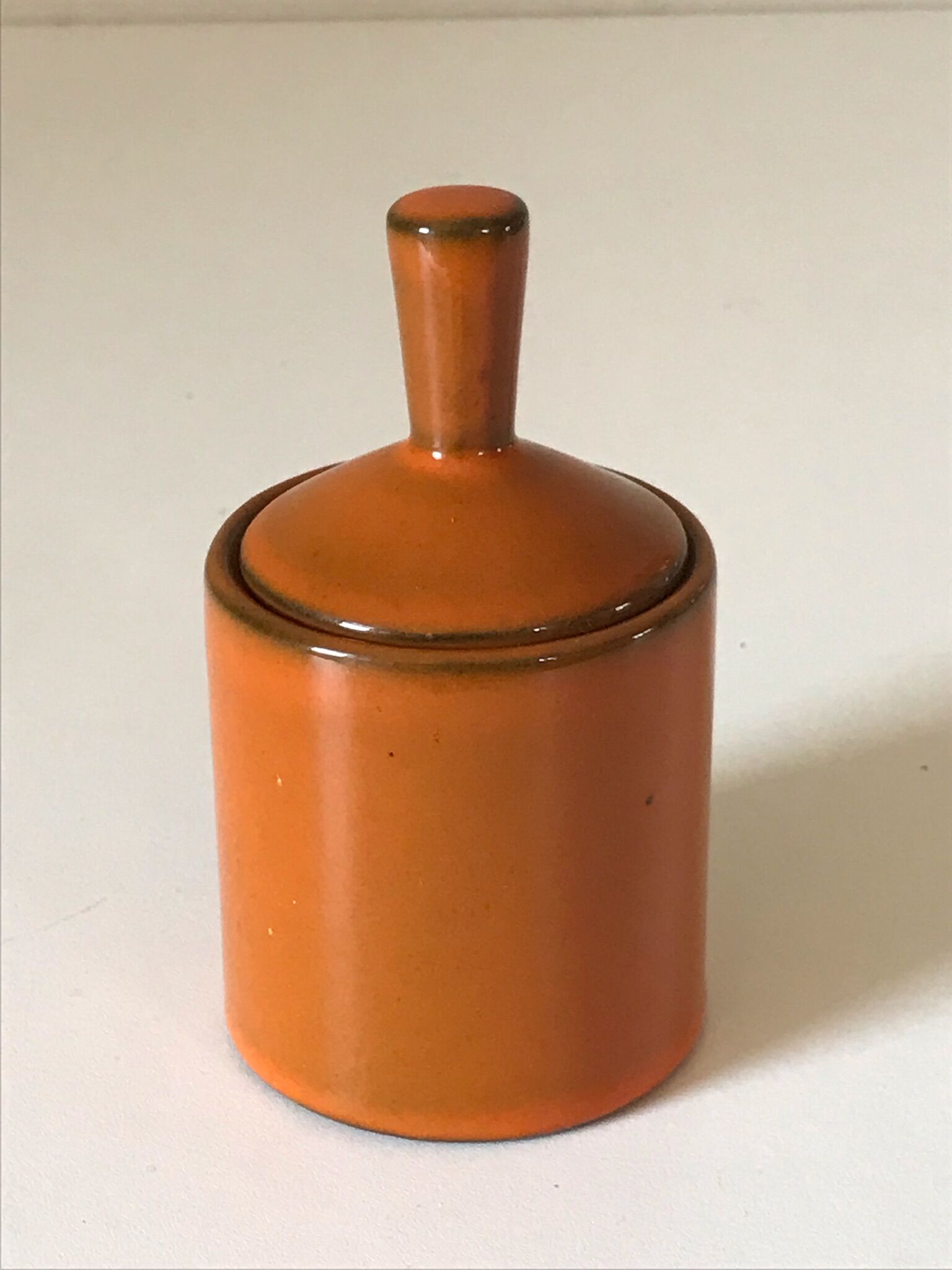 Orange ceramic pot Years 70