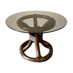 Table basse en rotin