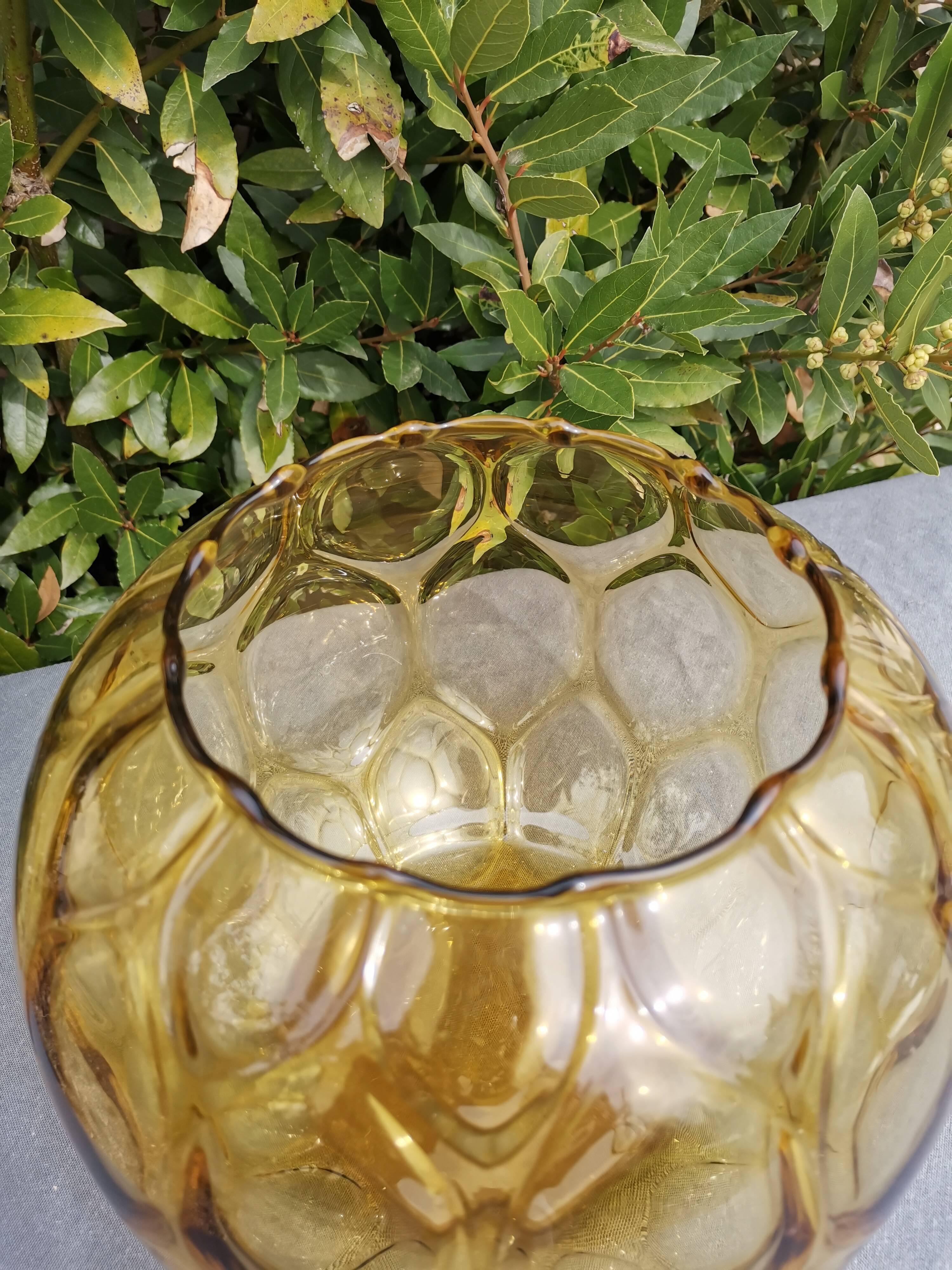 Amber ball vase