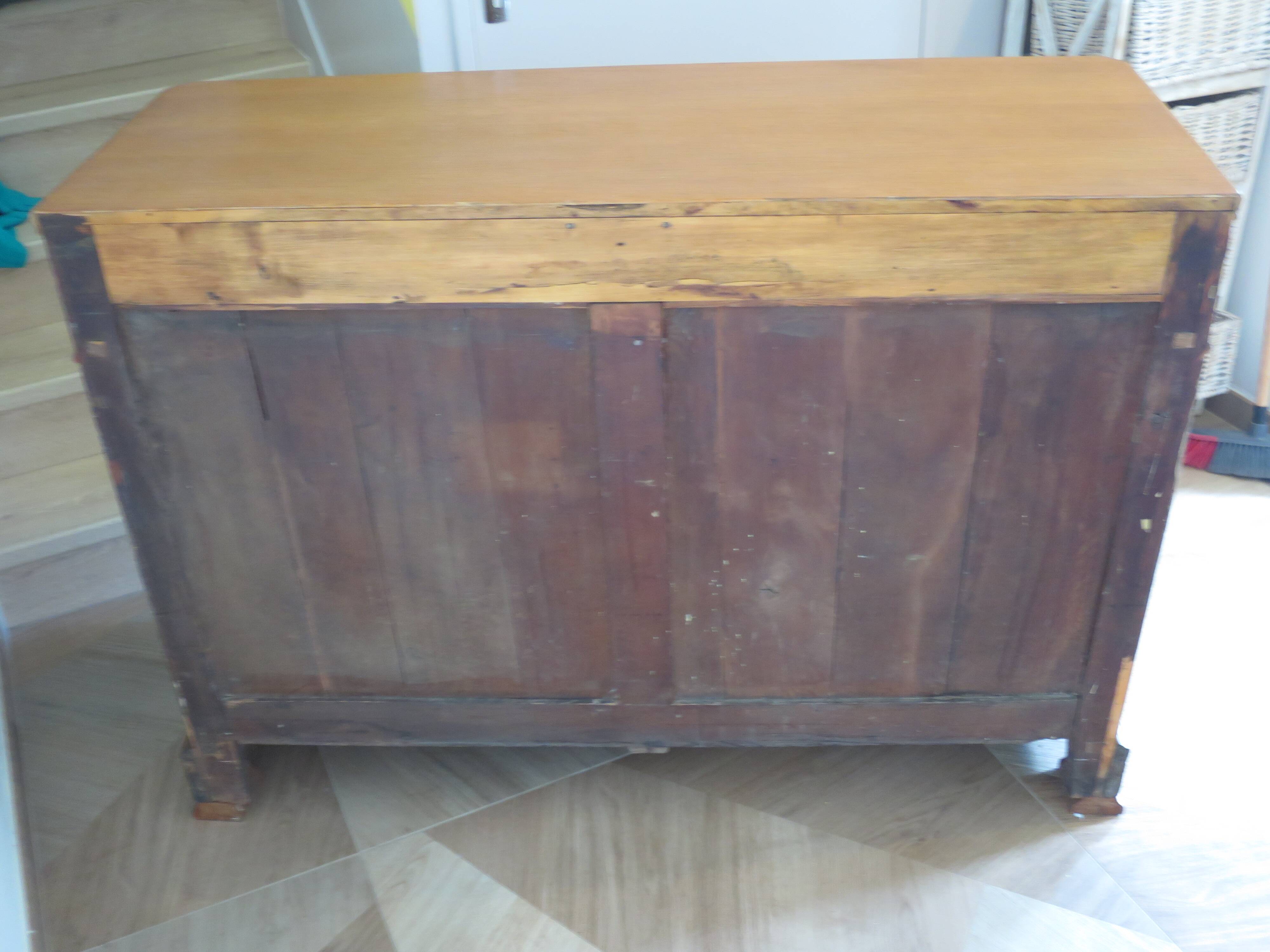Old - Beautiful solid oak sideboard - 2 doors - 2 drawers in golden oak color