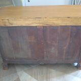 Old - Beautiful solid oak sideboard - 2 doors - 2 drawers in golden oak color