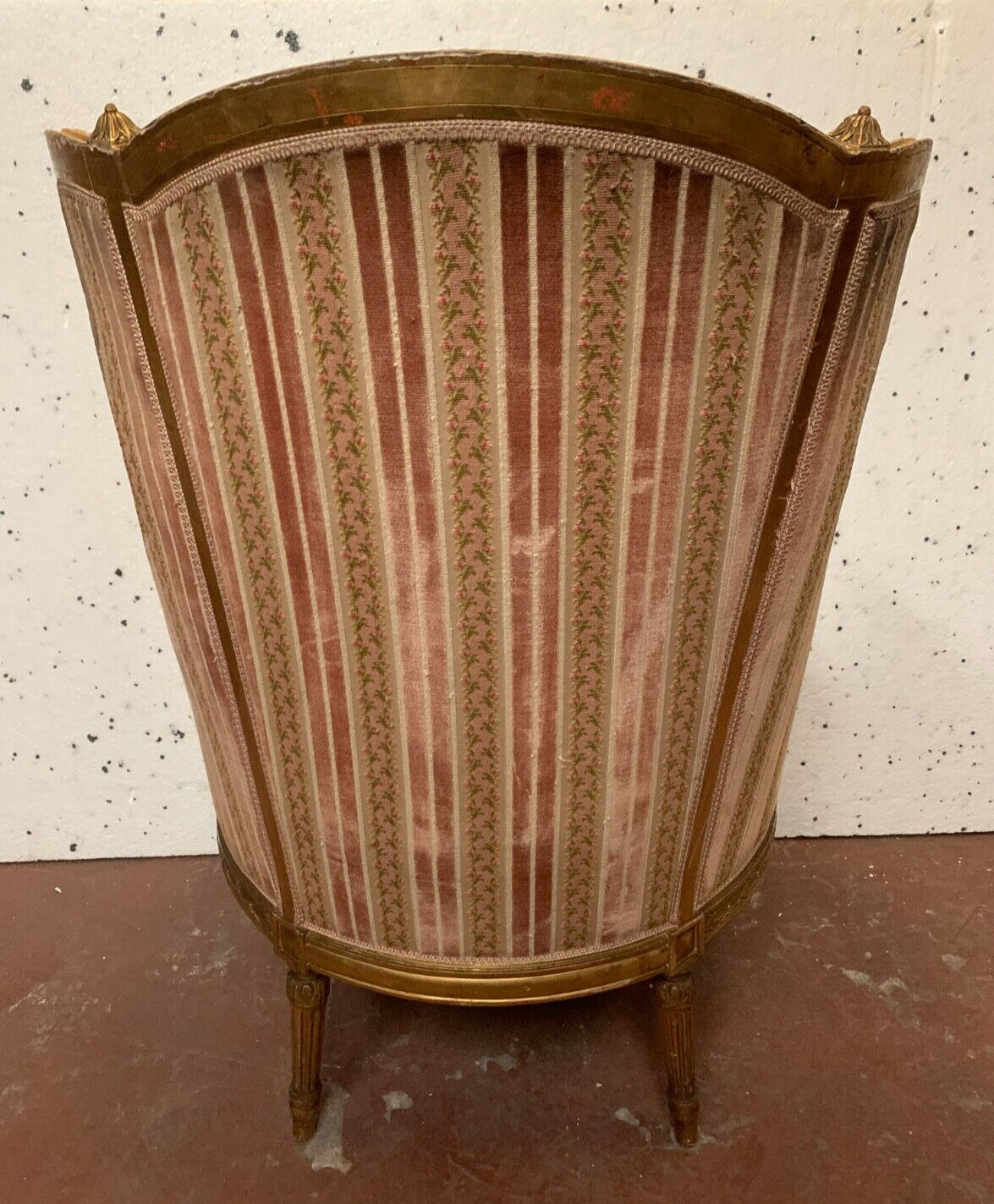 Louis xvi style shepherdess in gilded wood xx century