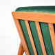 Scandinavian armchair "Stefan", restored, 60s, green bottle velvet