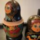 Series of 10 old Russian Matryoshka dolls