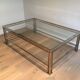 Modernist Chrome Coffee Table with Triple Legs, French Work circa 1970