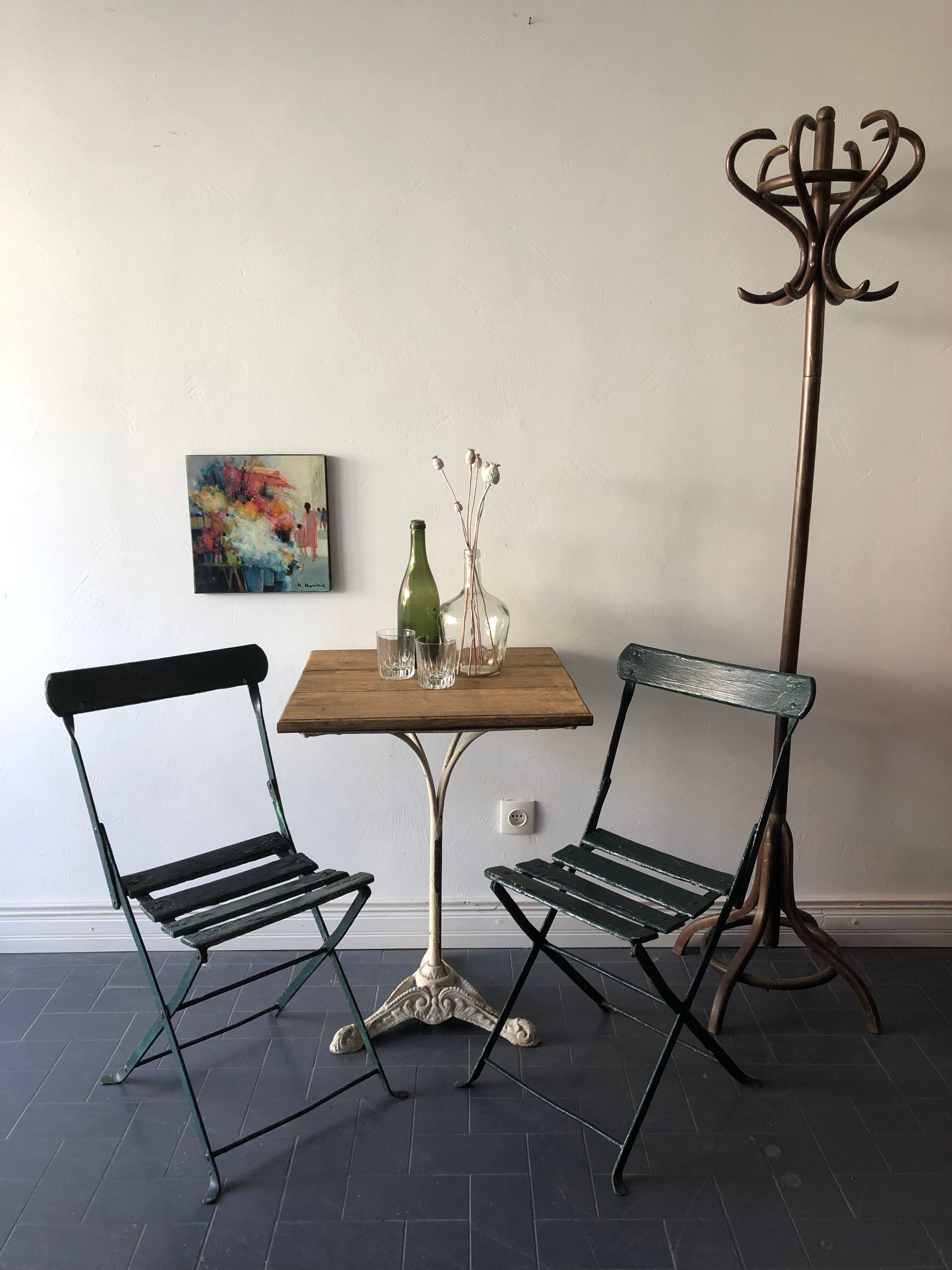 Old bistro table for garden