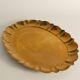 Hollywood Regency Large Oval Brass Tray by Firma Lars Holmström, Sweden 1940's