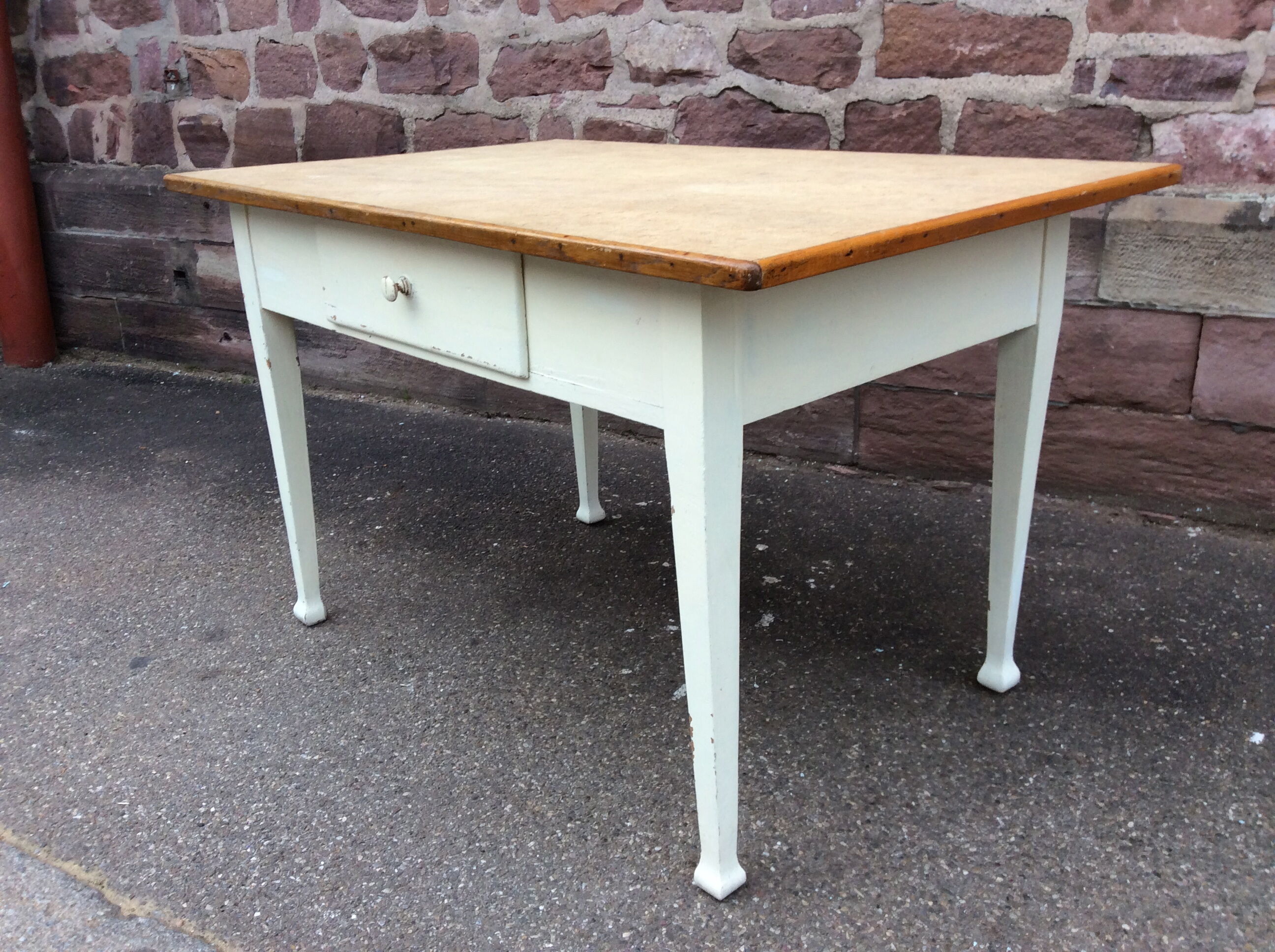 Table de ferme vintage sapin 1940