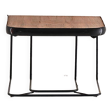 Hanging nightstand in teak and metal