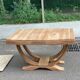 Art Deco extendable dining table, renovated in solid walnut with a central leg, 193.