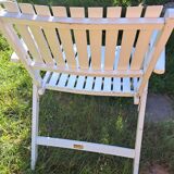 4 fauteuils de jardin pliables vintage