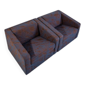 Vintage Geometric Armchairs By Zfm, Poland, 1970s, Set Of 2