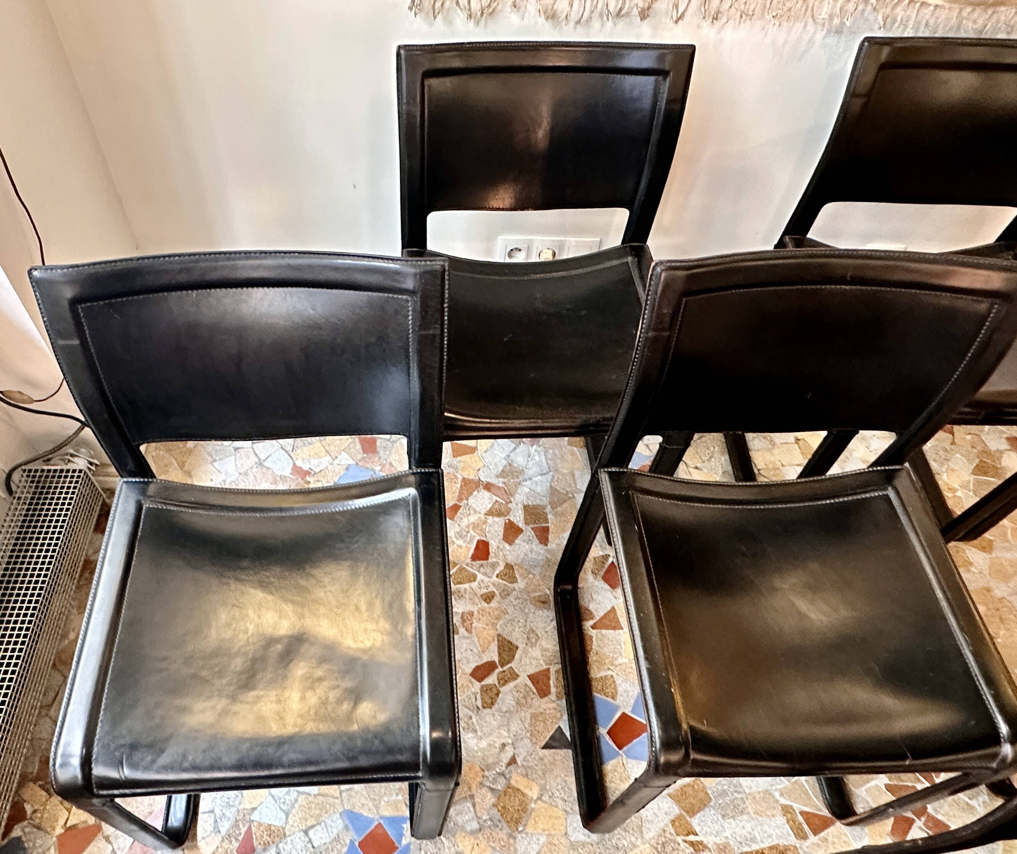 Set of six Mattéo Grassi chairs