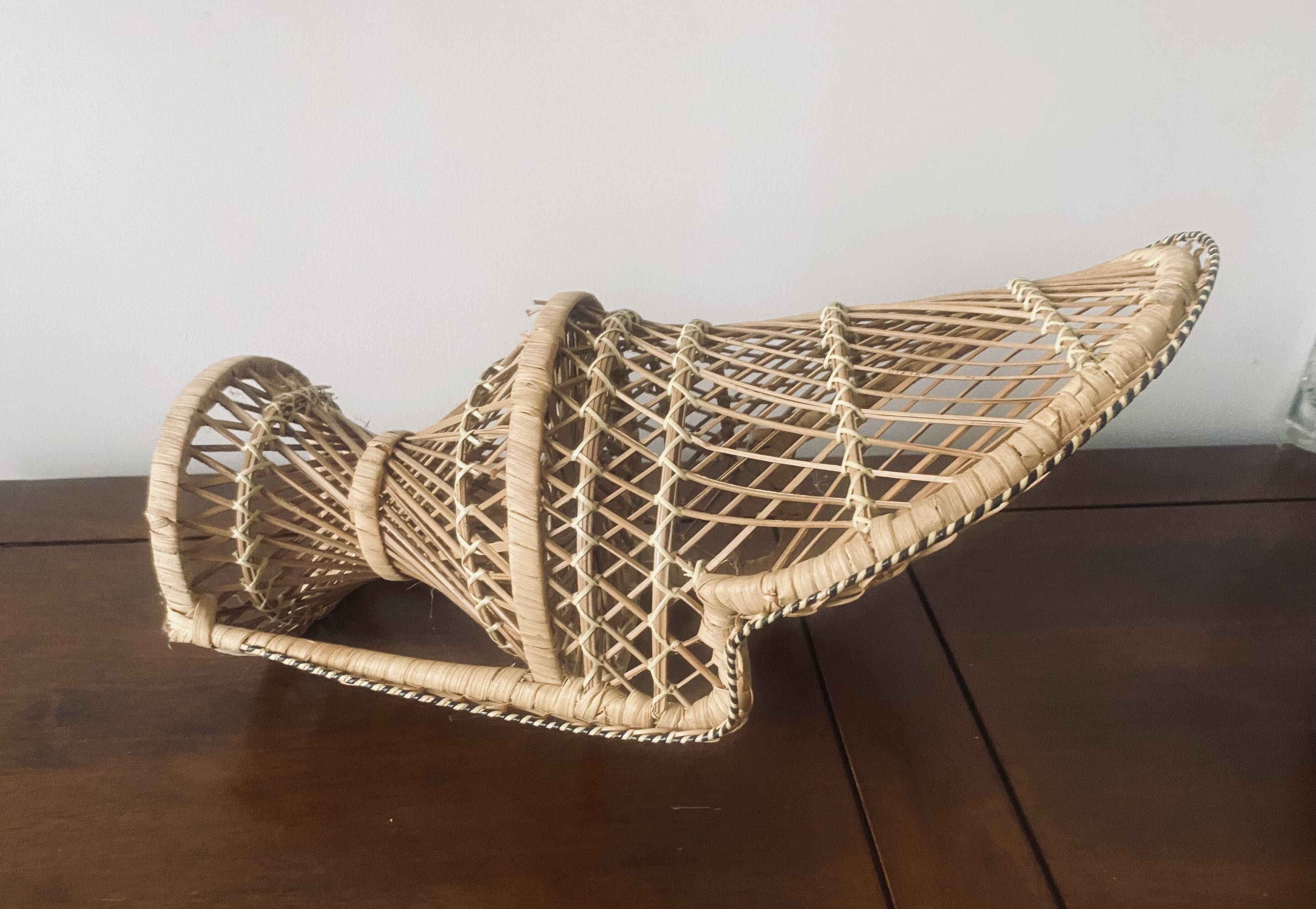 rattan doll chair