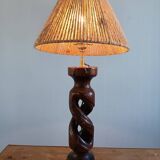 Turned wood lamp 1950