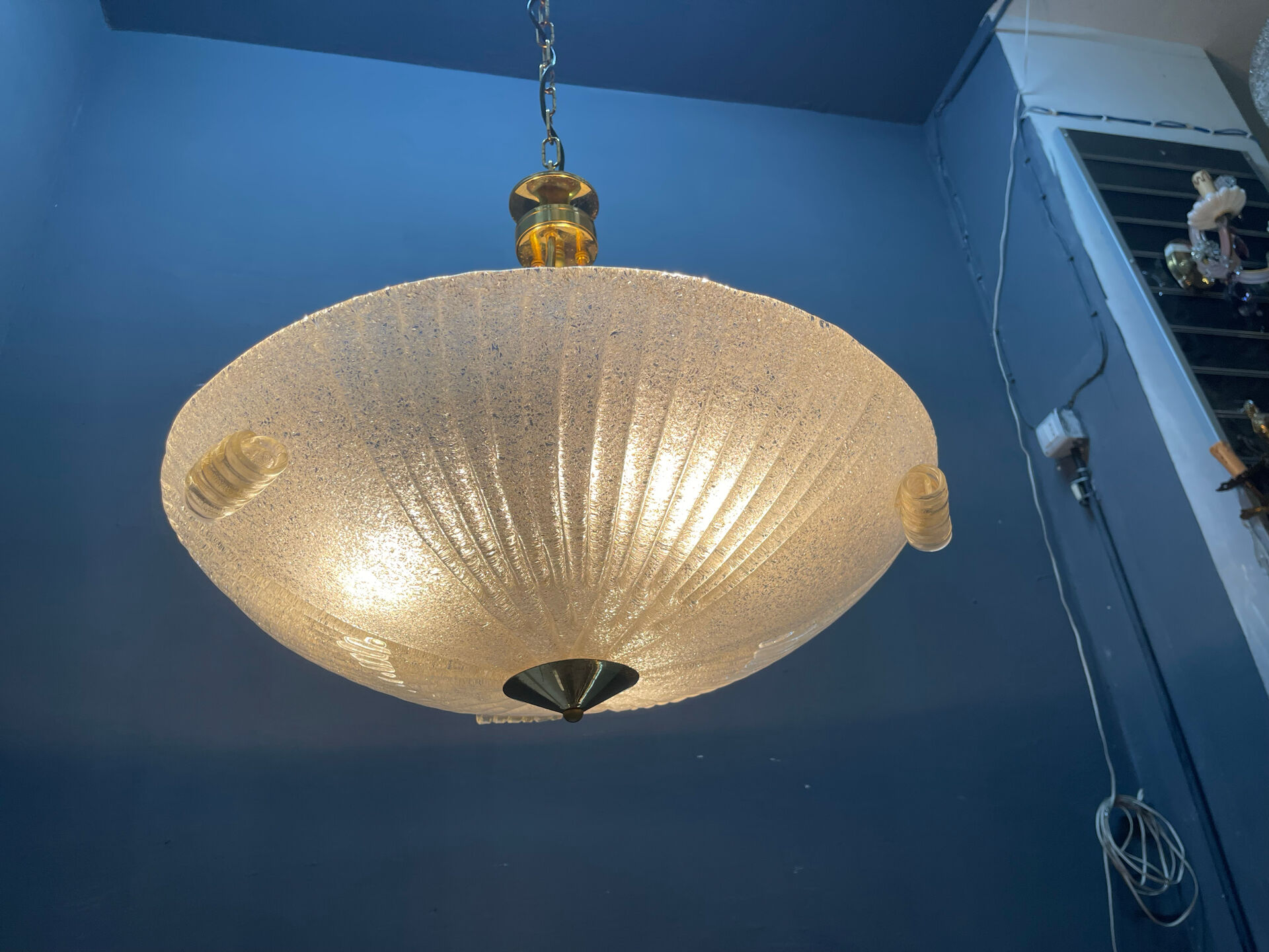 Large Murano Glass Pendant Light, Italy, 1970s