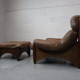 Ranger lounge chair with ottoman by Erik Deforce for Gervan Belgium, 1970.