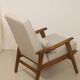 Scandinavian armchair 1960 rounded armrests