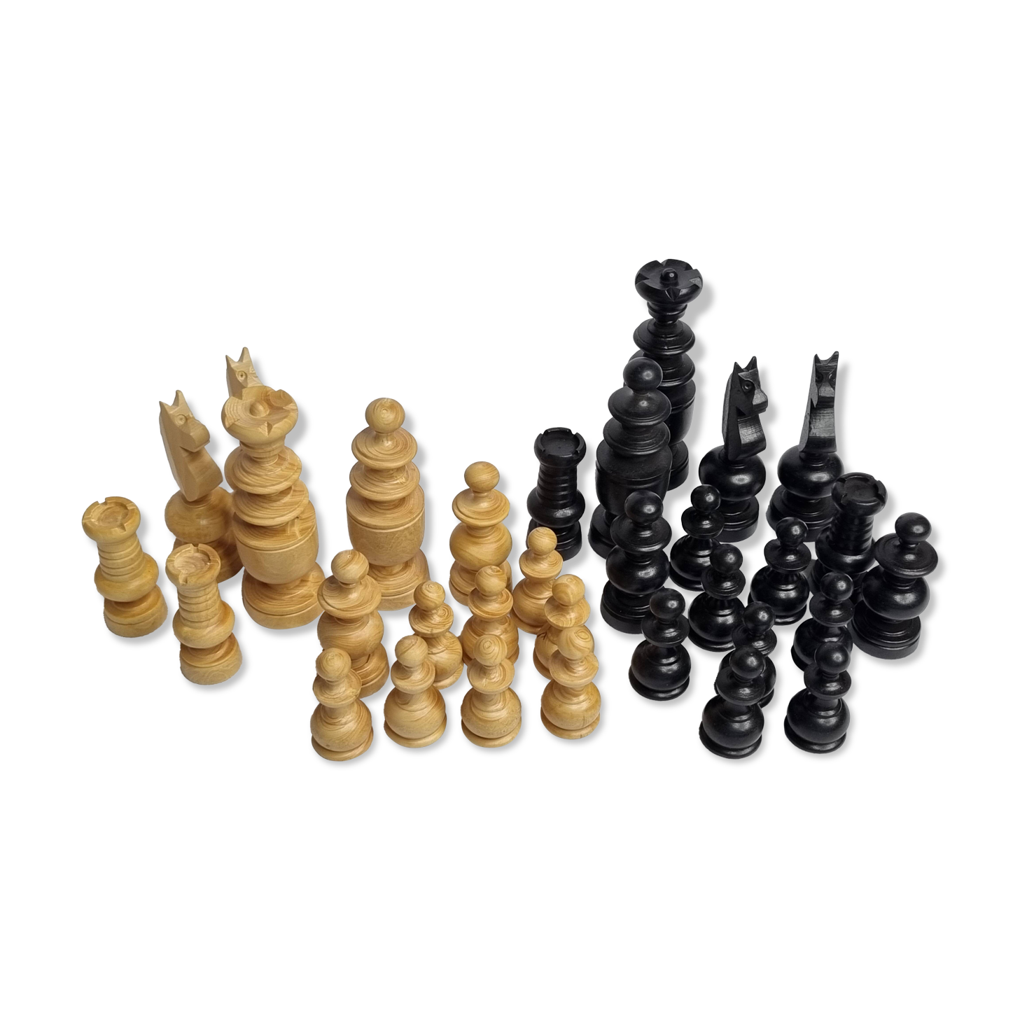 Jeu d'échecs en bois Henri Chavet modèle Régence