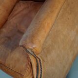 Vintage Dutch cognac coloured leather club chair